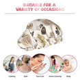thumbnail image 6 of Kdxio nuts leaf Butterfly Print Shower Cap for Women,Elastic and Reusable,Double Waterproof Layers Bathing Hat, 6 of 6