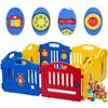 FDW Baby Playpen Kid 8 Panel Safety Play Center Yard Baby Playpen Kids Home Indoor Outdoor Pen