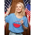 thumbnail image 2 of Sweet Land Of Liberty Melon T-Shirt Women -Image by Shutterstock, Female x-Large, 2 of 4