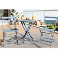thumbnail image 6 of 3 Pcs Patio Bistro Set Folding Bistro Table and 2 Chairs Outdoor Furniture Sets with Premium Frame Space Saving Weather Resistant for Bistro Balcony Yard Garden Porch Lawn Round Tube, 6 of 7