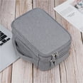 thumbnail image 4 of Naiovety Bolsa de almacenamiento Bolsas portátiles livianas Oficina Mujeres Paquete Banco Cable USB Disco flash Discos duros para viajes Almacenamiento y organización del hogar Gris, 4 of 6