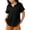 Black&nbsp;, variant on Sucegi Black Loose Casual Short-sleeved New Summer Women's Shirt