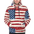 thumbnail image 4 of KLL Vintage American Flag Print Mens Hoodie Long Sleeve Casual Pullover Hooded Sweatshirt Fashion Drawstring Hoodies with Pocket-XX-Large, 4 of 6