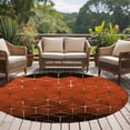 thumbnail image 4 of Large Round Rug 8Ft Washable Non-Slip, Orange Geometric Circle Area Rugs for Living Room Bedroom, Ombre Modern Abstract Art Indoor Floor Mats Carpet Runner for Home Decor, 4 of 8