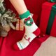 thumbnail image 4 of Calcetines navideños de polar para mujer | Calcetines térmicos ultrasuaves de invierno | Calcetines antideslizantes de media pantorrilla | Estampados festivos | Pack de 2 para estar en casa, 4 of 5