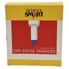 School Smart Dry Erase Markers, Chisel Tip, Low Odor, Blue, Pack of 12