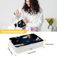 thumbnail image 5 of Honeybee PU Leather Necklace Organizer Jewelry Boxes Display Case with Removable Compartment, Portable, 5 of 6