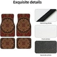 thumbnail image 4 of Car Floor Mats Set of 4, Eastern Accent Vintage Persian Pattern Vehicle Front Rear Carpets Mats Car Floor Rugs Non-Slip Auto Foot Mats Car Accessories Universal Fit for Car SUV Truck Van, 4 of 7
