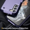 thumbnail image 5 of Dteck for Samsung Galaxy S24 Case with Screen Protector 2 Pack, Military Grade Drop Protection Rugged Durable Full Body Shockproof Protective Cover for Samsung Galaxy S24,Purple, 5 of 5