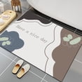 thumbnail image 3 of Alfombrilla de baño con estampado de letras simples, superabsorbente, antideslizante, para entrada, baño, sala de estar, alfombrillas de diatomeas, 3 of 5