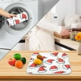 thumbnail image 3 of Yayeee Dish Drying Mat for Kitchen Counter 16" x 18" Microfiber Super Absorbent Coffee Decorative Pad, Santa Hats Pattern, 3 of 9