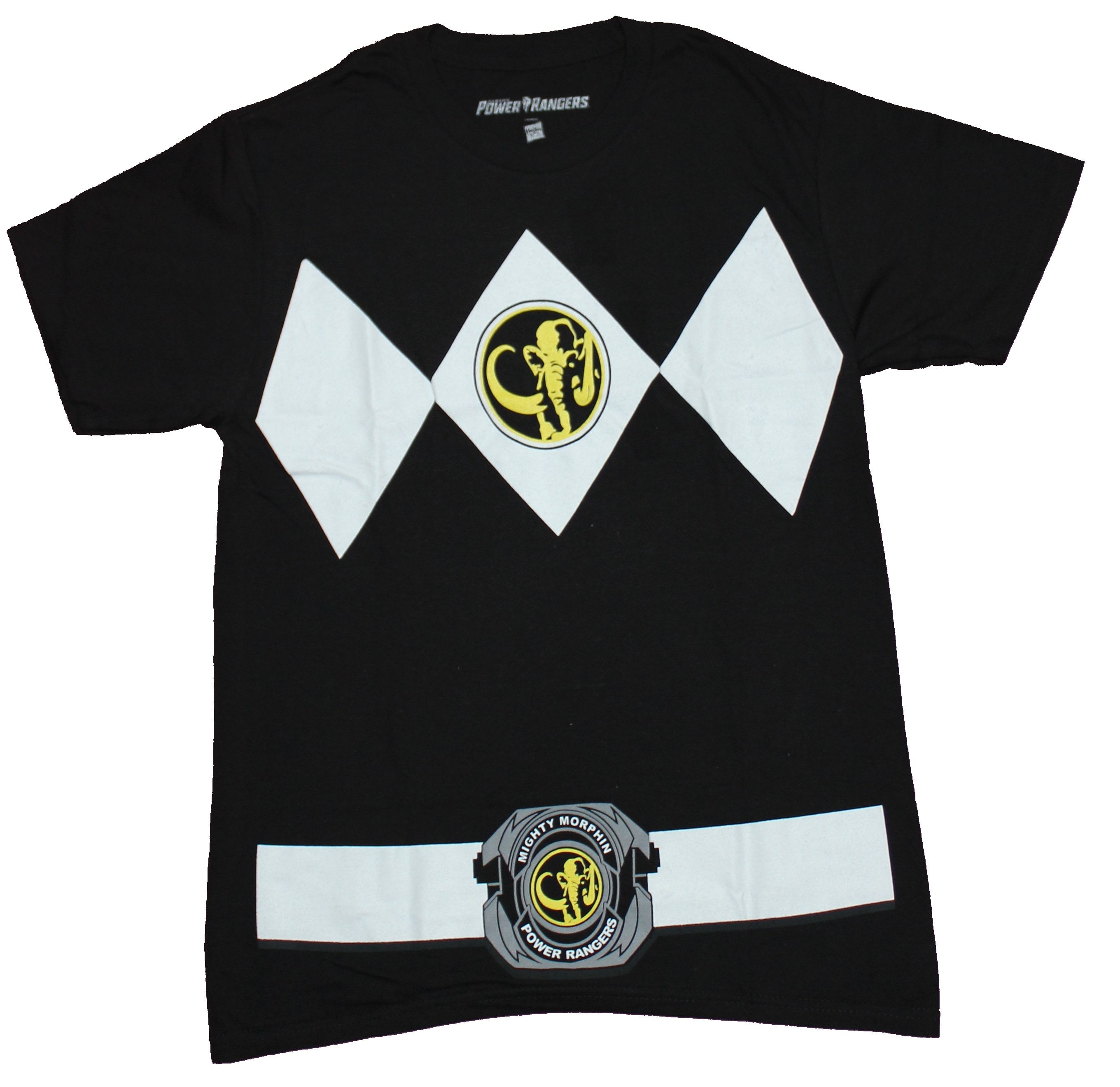 New BLACK Mighty Morphin Power Rangers YOUTH Size XL XLarge Shirt 
