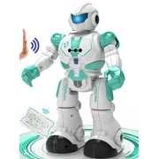 KIVDIT Remote Control Intelligent Robot for Kids, Electronic Walking Singing Dancing Programmable Educational Robot Toys, Green