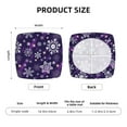 thumbnail image 5 of Honeii Christmas Purple Snowflakes Print Square Cushion Cover with Elastic Band & Ties,Sofa Cushion Covers,Furniture Protector for Living Room,Washable Sofa Seat Slipcover-Four Pieces, 5 of 7