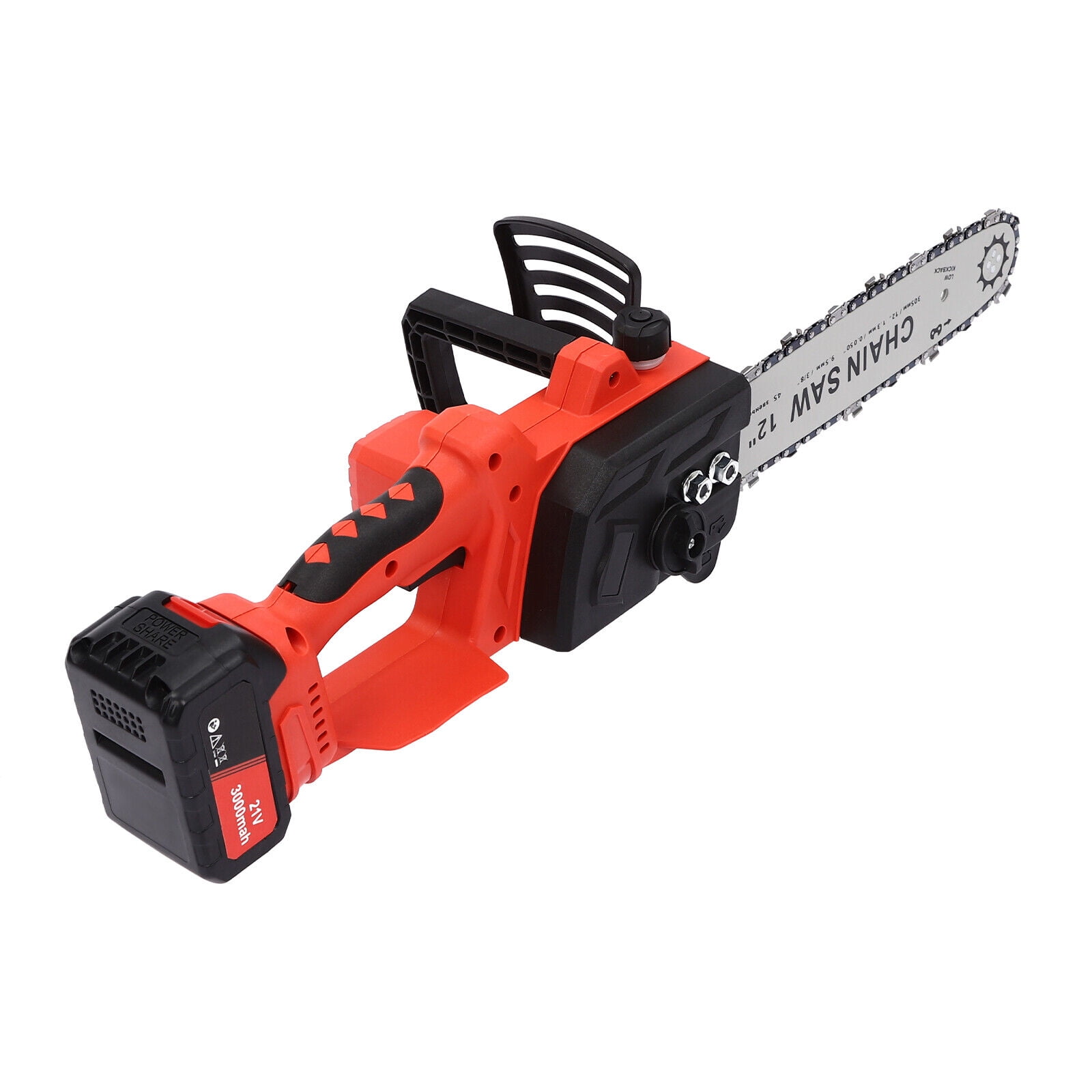 12" Cordless Electric Chainsaw with 1 3000mAh Battery Brushless Handheld Chainsaw 21V Chain Saw for Wood Cutting Gardern Work