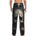 thumbnail image 7 of Salouo Gold Pattern Skull Print Pajama Pants for Men, Lounge Pants Elastic Waistband Casual Men's sleepwear Loungewear Sleep Pajama Pant -Small, 7 of 7