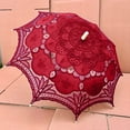 thumbnail image 6 of Shooting Props Decorative Umbrella for Photography and Events with Lace Pattern Wooden Handle 82cm Diameter Prop Accessory for Weddings Dancing and Stage, 6 of 7