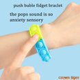 thumbnail image 3 of Pops Bubble Simple Dimple Toy Its Fidget Anti-Stress Bracelet en Silicone Coloré Anxiété Sensorielle pour Autisme Adhd Enfants, 3 of 5
