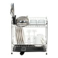thumbnail image 3 of IRIS 2-tier Medium-sized Dish Rack with Drain Spout, Dish Rack and Drainer, Black, 3 of 10
