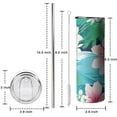 thumbnail image 2 of Aloha Hawaiian Hibiscus Flowers Stainless Steel Slim Insulated Water Bottles Tumbler with Lid and Straw, Leak Proof Water Bottles for Kids Girls Boys Men Women, 2 of 7