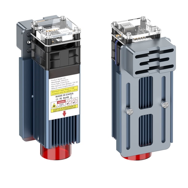 Módulo De Efecto Láser De 90W, Kit De Cabezal De Máquina De Grabado Para Corte Acrílico De Madera, Enfoque Fijo De 20mm