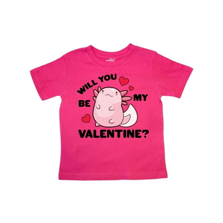 

Inktastic Axolotl Will You Be My Valentine with Red Hearts Gift Toddler Boy or Toddler Girl T-Shirt