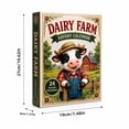 thumbnail image 3 of Christmas Advent Calendar, Dairy Farm Cow Themed 24 Acrylic Mini Christmas Ornaments Set, Holiday Countdown Gift for Student, 3 of 6