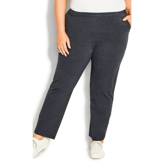 Avenue Women's Plus Size Active Pocket Pants Charcoal - Tall