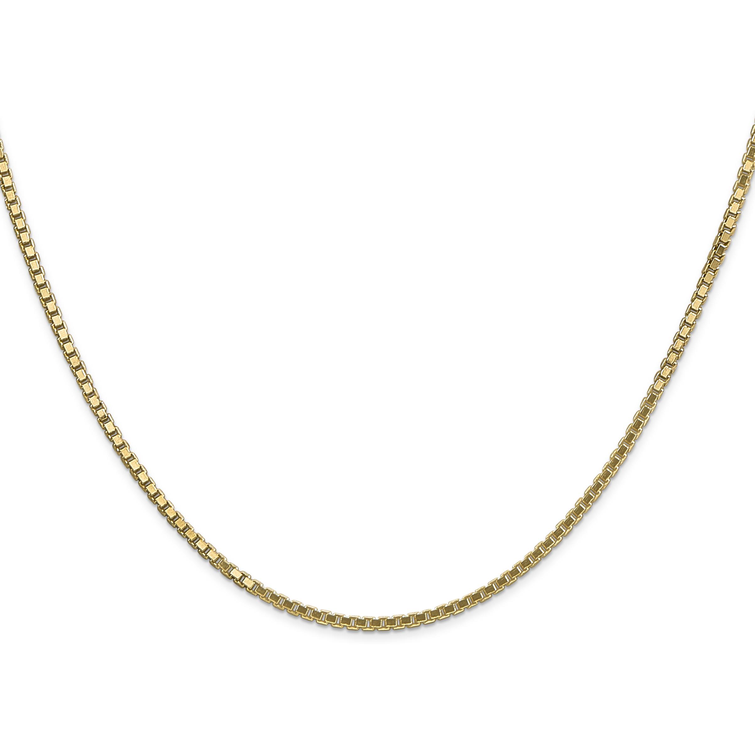 14K Gold 1.5mm Box Chain 24"