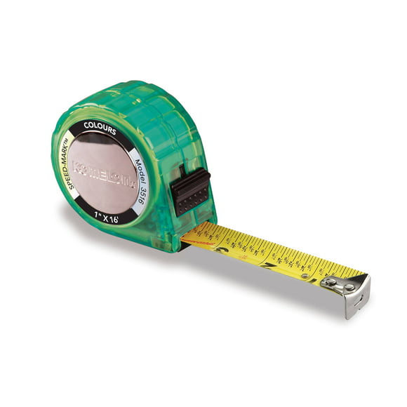 Komelon 3516 Colours Tape Measure with Acrylic Coated Steel Blade 16-Feet by 1-Inch, Assorted Colors