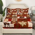 thumbnail image 2 of Erosebridal Aztec Fitted Sheet Full for Adult, Rustic Animal Fitted Sheet Set Full, Hippie Style Decor 3pcs（No Top Sheet）, 2 of 6