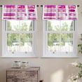 thumbnail image 2 of LALILO Kitchen Curtain Valance Watercolor White Shape Rod Pocket Window Curtain 52"x 18" Set of 2, 2 of 7
