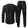 thumbnail image 5 of Wavsuf Men's Sweatsuits Set 2 piece Jogger Set for Men New Motion Digital Shirt Sweatshirt and Sweatpants White Size 2XL, 5 of 5