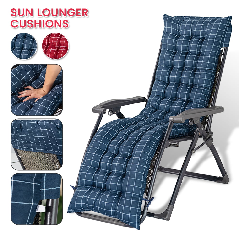 Replacement Sun Lounger Cushion Pad Garden Outdoor Zero Gravity Recliner Chair 