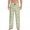 thumbnail image 2 of Lsque Daisies Flowers Print Men's Pajama Pants, Lounge Pant - Comfortable Home Wear,Elastic Waistband, Stylish Design-Small, 2 of 9