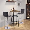 thumbnail image 2 of Muebles de Bar, Mesa de Bar en Color Madera de 60 cm, Diseño de 2 Niveles, 2 of 7