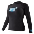 thumbnail image 1 of Body Glove Women's Basic Fitted Long Sleeve Rashguard Top Black - M, 1 of 2