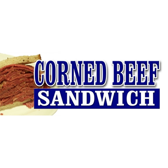 48" CORNED BEEF SANDWICH DECAL sticker beef meat corn deli restaurant