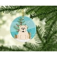 thumbnail image 2 of Merry Christmas Tree English Bulldog White Ceramic Ornament, 2 of 3