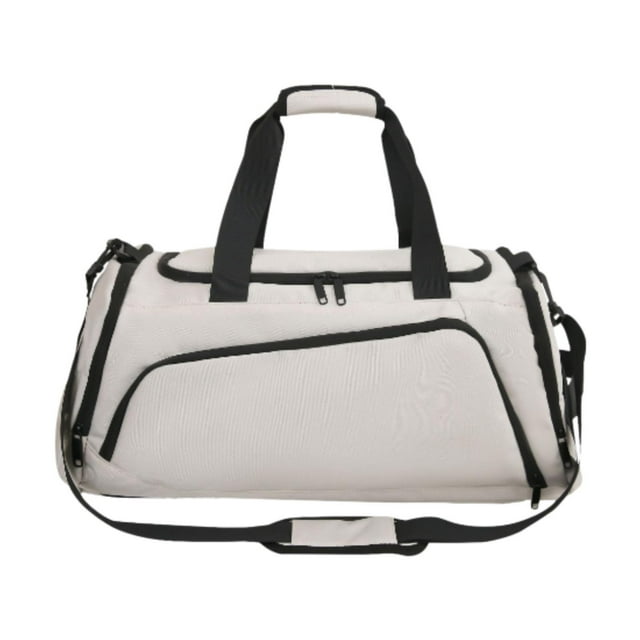 Bolsa de viaje con compartimento para zapatos, bolsa deportiva para gimnasio, para ropa, portátil Blanco