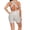 Grey, variant on Women's Textured Backless Yoga Romper, Sleeveless One Piece Workout Jumpsuit for Fitness and Activewear