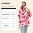 thumbnail image 6 of (4 pack) Cozy Comfort Wearable Blanket Hoodie, Women's Sherpa Fleece Pop Graphics, 6 of 6