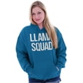 thumbnail image 5 of Llama Squad Save The Drama Alpaca BFF Hoodie Sweatshirt Women Brisco Brands 2X, 5 of 6