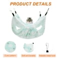 thumbnail image 3 of Unique Bargains Ferret Hammock Small Pet Cage Accessories Ferret Bed Pet Cage Hammock Hanging Tunnel and Bed Hideout Set for Hamster Squirrel Rabbit Green 3Pcs, 3 of 7