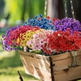 Artificial Flowers Outdoor,10 Bundles Faux Flowers UV Resistant,Faux