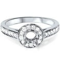 thumbnail image 3 of Pompeii 1/3ct Halo Diamond Engagement Ring Setting 14K White Gold Semi Mount (G/H,SI1-SI2), 3 of 4