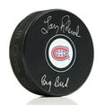 thumbnail image 1 of Larry Robinson Rondelle des Canadiens de Montréal Signée avec Grande Note d'Oiseau, 1 of 1
