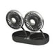thumbnail image 4 of Ventilador de coche eléctrico de doble cabezal, equipo de automóvil, viento fuerte, recargable por USB negro, 4 of 9
