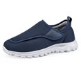 thumbnail image 2 of Zapatos Ortopédicos Sin Cordones para Hombre  Diabéticos Antideslizantes Personas Mayores (oscuro 41) Azul, 2 of 9