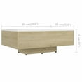 thumbnail image 6 of vidaXL Coffee Table White and Sonoma Oak 33.5"x21.7"x12.2" Chipboard, 6 of 7